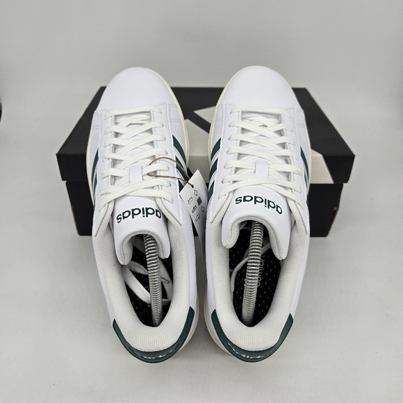Adidas Men\'s Grand Court 2.0 \'Cloud White Collegiate Green\' Shoes JR2224 Size 9 main image 4